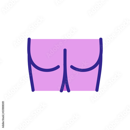 ass man icon vector. ass man sign. color isolated symbol illustration