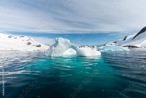 Ice berg in Paradise Bay in Antarctica