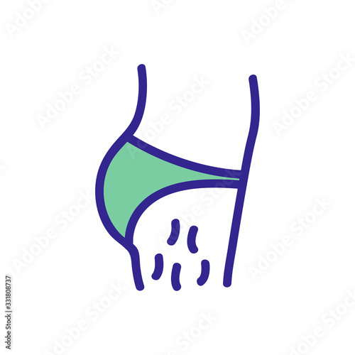 hairy leg icon vector. hairy leg sign. color isolated symbol illustration