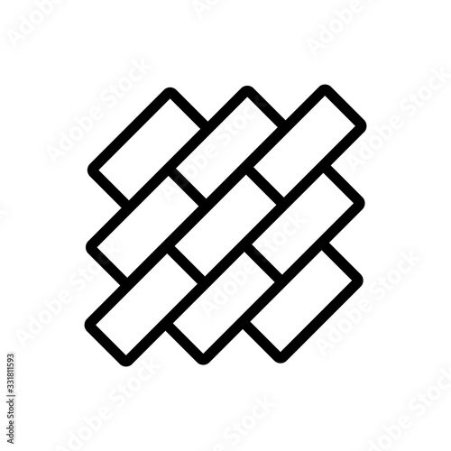 tile rectangular icon vector. tile rectangular sign. isolated contour symbol illustration