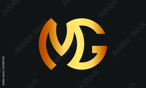 GM, MG Letter Logo Design with Creative Modern Trendy Typography and monogram logo.