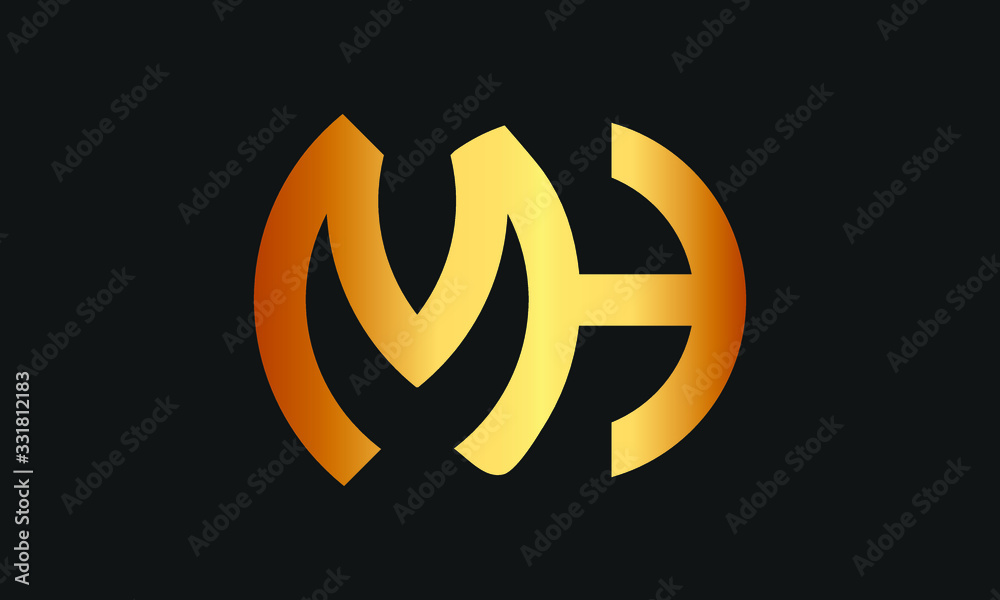HM, MH Letter Logo Design with Creative Modern Trendy Typography and monogram logo. HM, MH Letter Logo Design with Creative Modern Trendy Typography and monogram logo.
