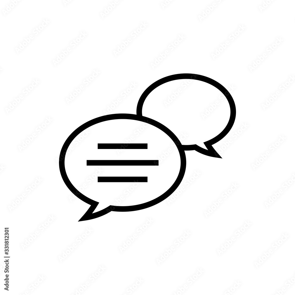 Talking Vector Icon Line Illustration Talking Vector Icon Line Illustration