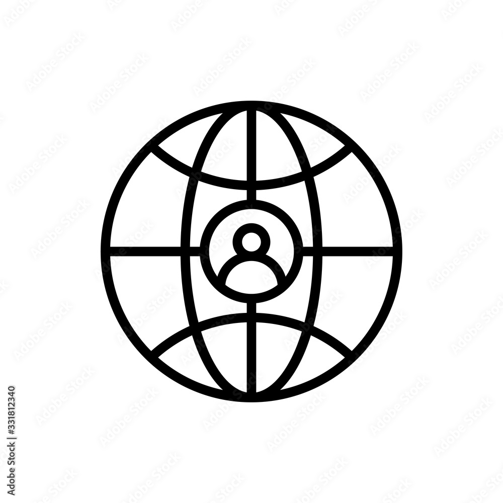 Worldwide Vector Icon Line Illustration Worldwide Vector Icon Line Illustration