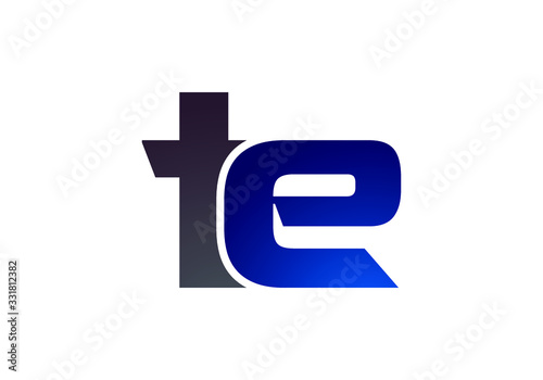 Free Download T E, TE Initial Letter Logo design vector template, Graphic Alphabet Symbol for Corporate Business Identity - GFXLoad