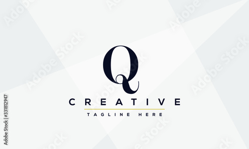 Abstract monogram letter Q logo icon design. Minimalist Q QQ creative initial based vector template.