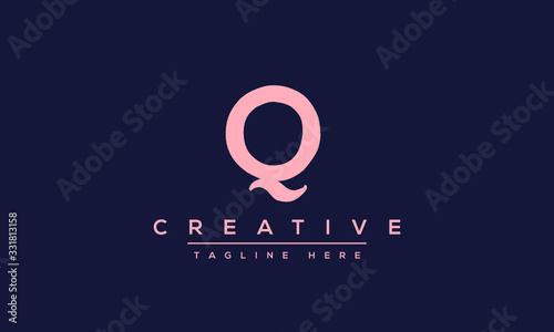 Abstract monogram letter Q logo icon design. Minimalist Q QQ creative initial based vector template.