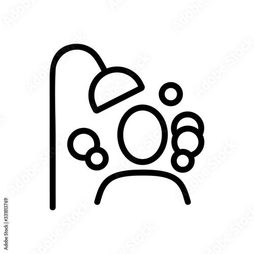 wash a shower head icon vector. wash a shower head sign. isolated contour symbol illustration