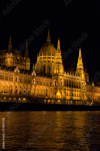 Budapest Parliament Buildings at night with backlight © Hennadii