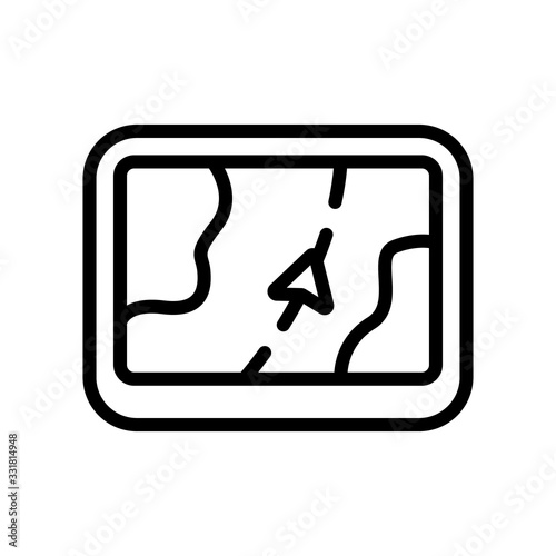 locator app icon vector. locator app sign. isolated contour symbol illustration