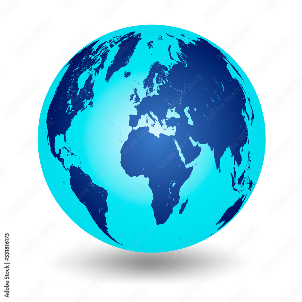 Fototapeta premium Isolated Earth globe vector illustration