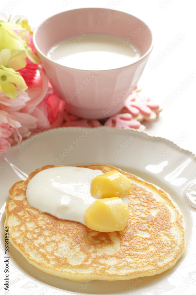 milk and chestnut pan cake for gourmet breakfast milk and chestnut pan cake for gourmet breakfast