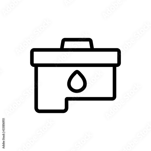 the printer cartridge icon vector. the printer cartridge sign. isolated contour symbol illustration