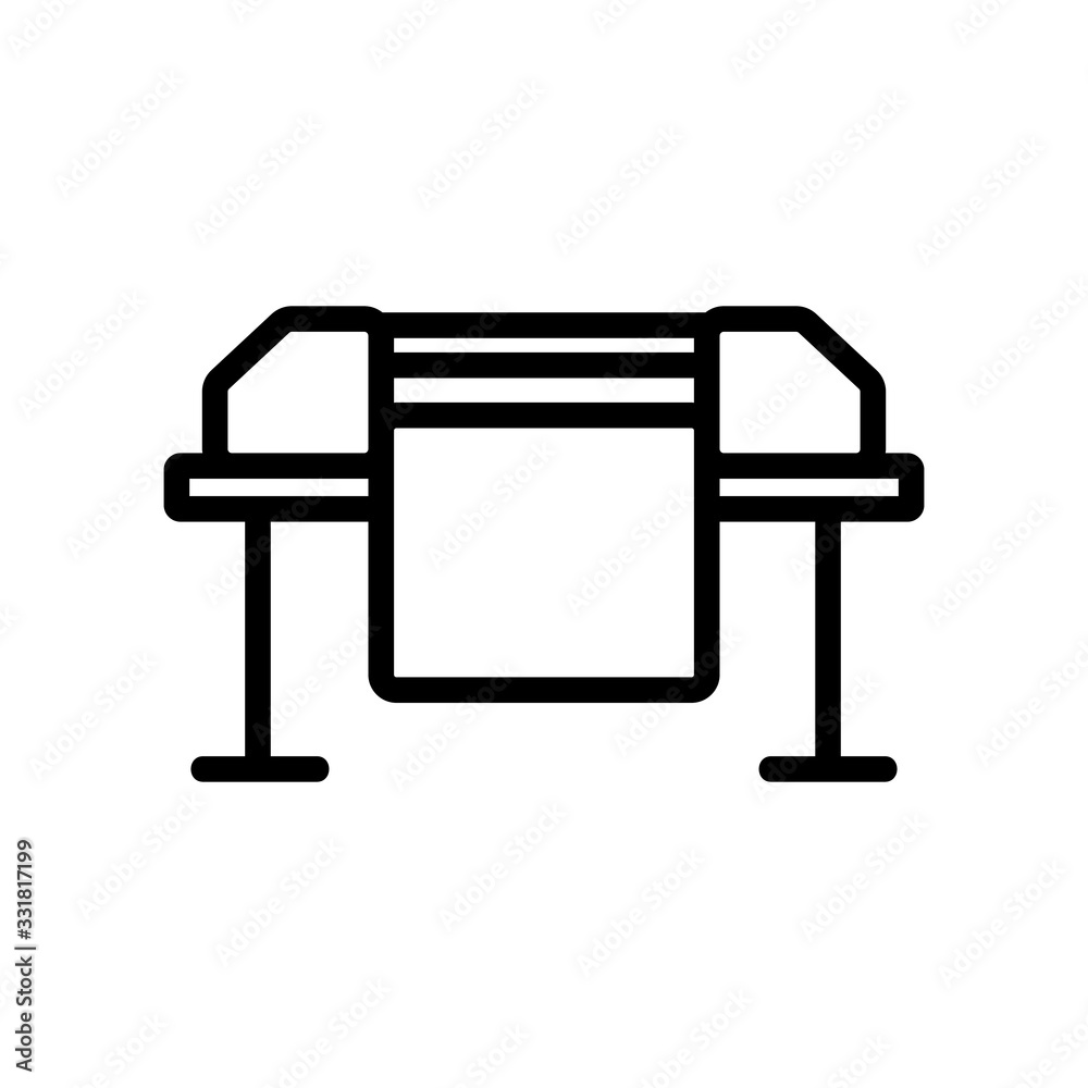 large format printer icon vector. large format printer sign. isolated contour symbol illustration large format printer icon vector. large format printer sign. isolated contour symbol illustration