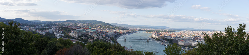 Panorama of the old city of Budapest in Hungary