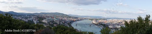 Panorama of the old city of Budapest in Hungary