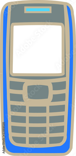 illustration vector graphic of old mobile phones