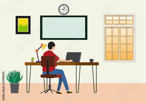 Freelancers working at home