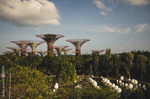 The Gardens by the Bay is a nature park spanning 101 hectares in the Central Region of Singapore, adjacent to the Marina Reservoir. The park consists of three waterfront gardens