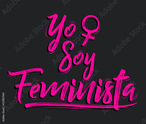 Yo Soy Feminista, I am Feminist spanish text vector design.