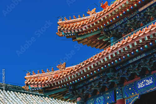 cornice of Chinese ancient building 