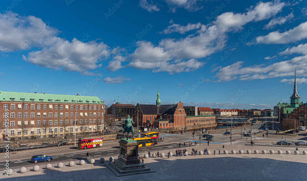 View from Christiansborg Palace of the canal east of Copenhagen city center