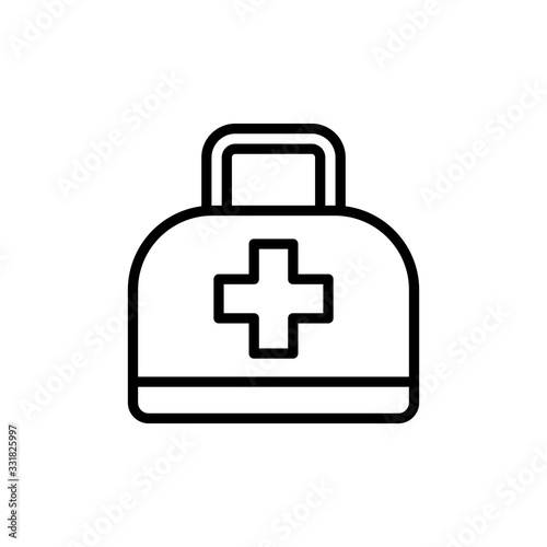 doctors bag icon vector template