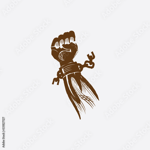 Fist logo. his logo is classic and vintage in visual. can be used for tshirt printing, book cover or education purposes, logo brand and logo business, for game developer, and any other purpose.