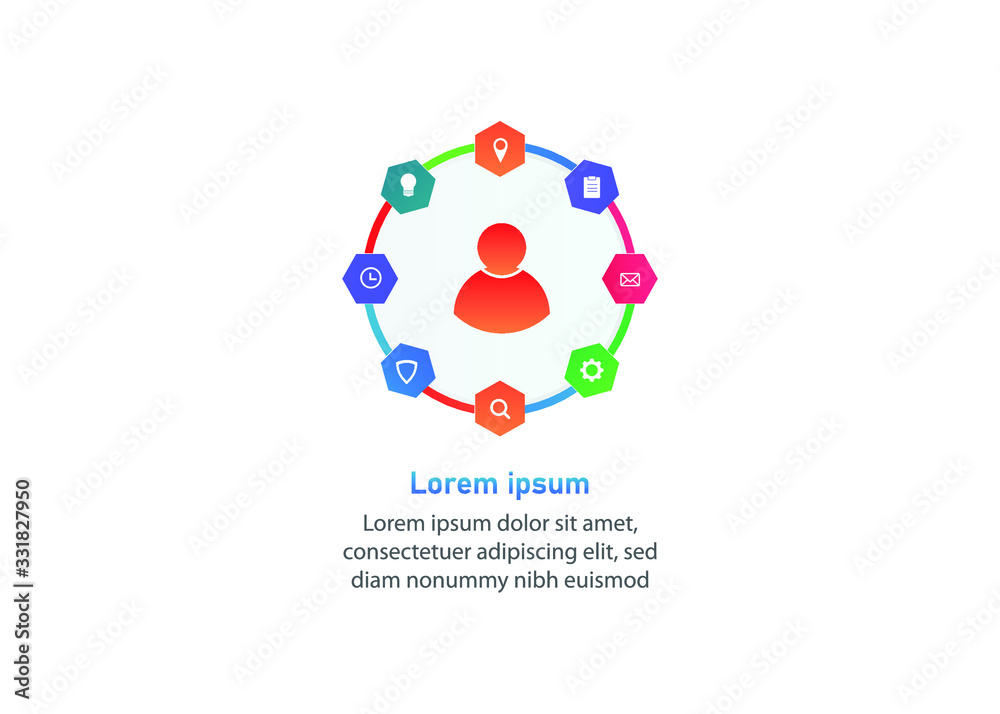 Obraz premium Business Infographic Template Vector for presentation, booklet, website etc. 