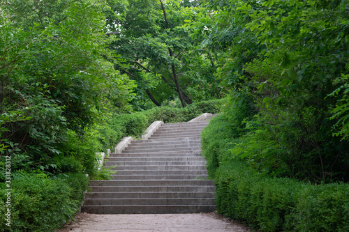 Staircase in Lush Garden / Public Park - Seoul, South Korea