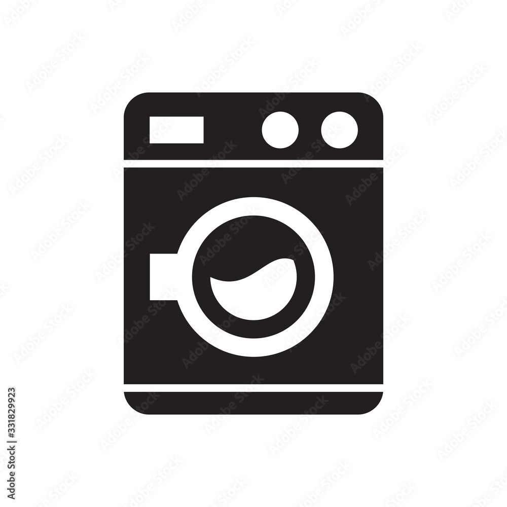 Washing machine icon vector design template Washing machine icon vector design template