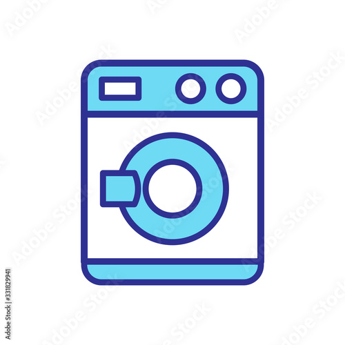 Washing machine icon vector design template