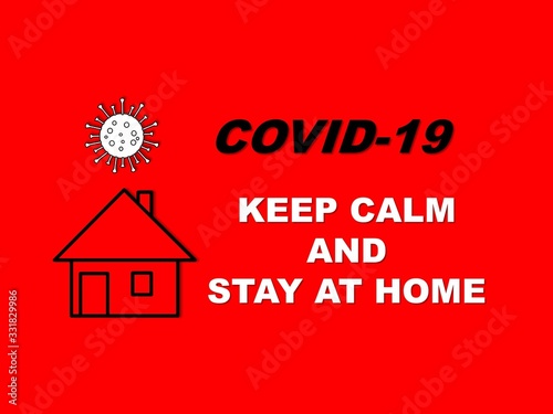 COVID-19 outbreak. Stay at home due to COVID-19 outbreak illustrations.