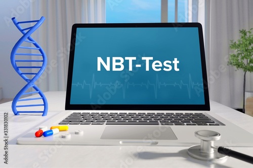 NBT-Test – Medizin, Gesundheit. Computer im Büro mit Begriff auf dem Bildschirm. Arzt, Krankheit, Gesundheitswesen photo