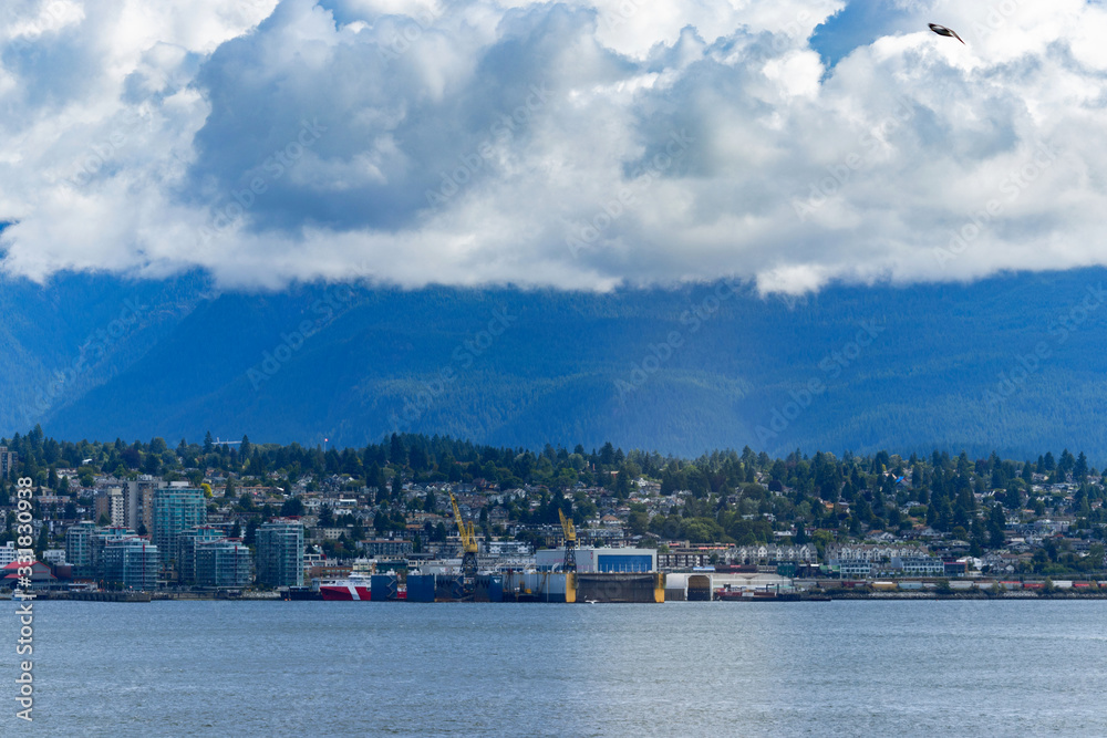 Clouds kissing the mountains, Vancouver, BC, Canada