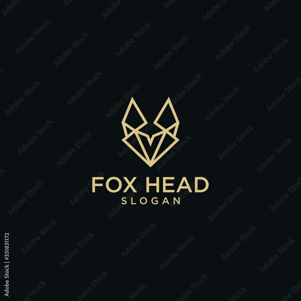 geometric fox head