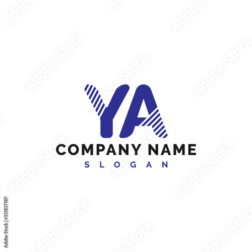 YA Letter Logo Design. YA Letter Logo Vector Illustration - Vector