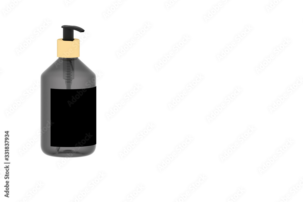 Fototapeta premium 3d render luxury cosmetics and bath bottles