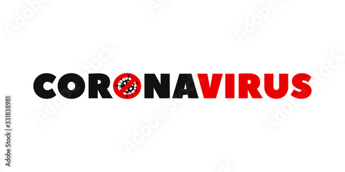 Covid-19 Coronavirus Design logo. Coronavirus COVID-19 virus symbol. COVID-19. Icon. Novel coronavirus outbreak. Prevention of covid. Global pandemic alert.