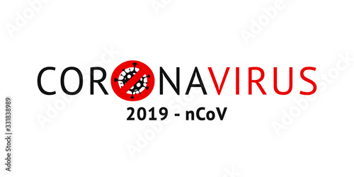 Covid-19 Coronavirus Design logo. Coronavirus COVID-19 virus symbol. COVID-19. Icon. Novel coronavirus outbreak. Prevention of covid. Global pandemic alert.