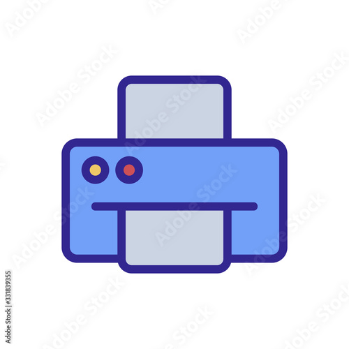 the inkjet printer icon vector. the inkjet printer sign. color isolated symbol illustration