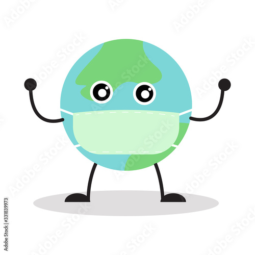 Design vector illustration of the world against a virus outbreak. for presentations, outreach, infographic etc.