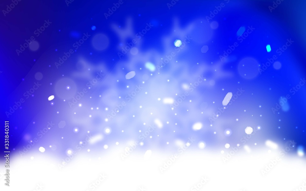 Obraz premium Vector background with xmas snowflakes. Shining colored illustration with snow in christmas style. The pattern can be used for new year leaflets.