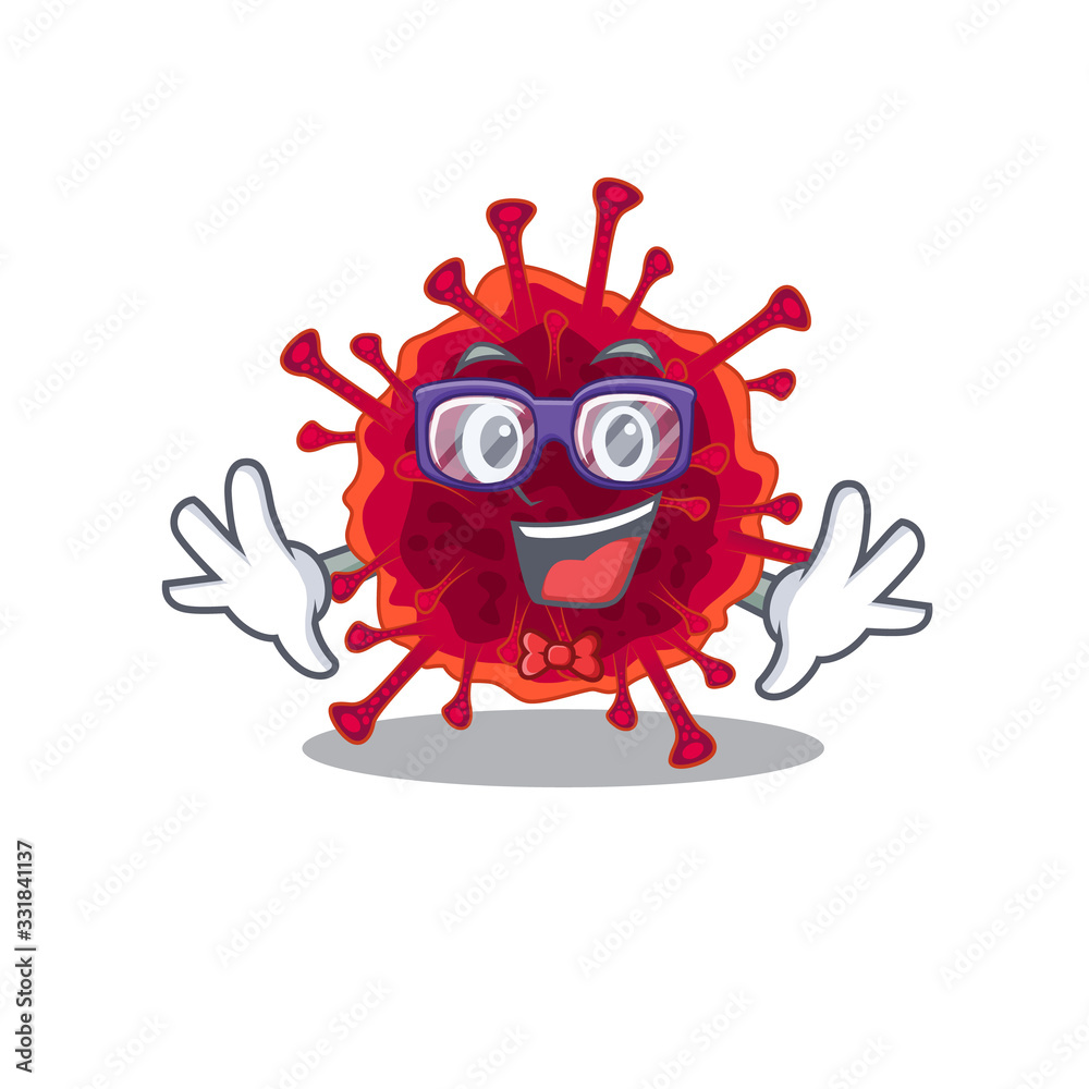 Super Funny Geek pedacovirus cartoon character design