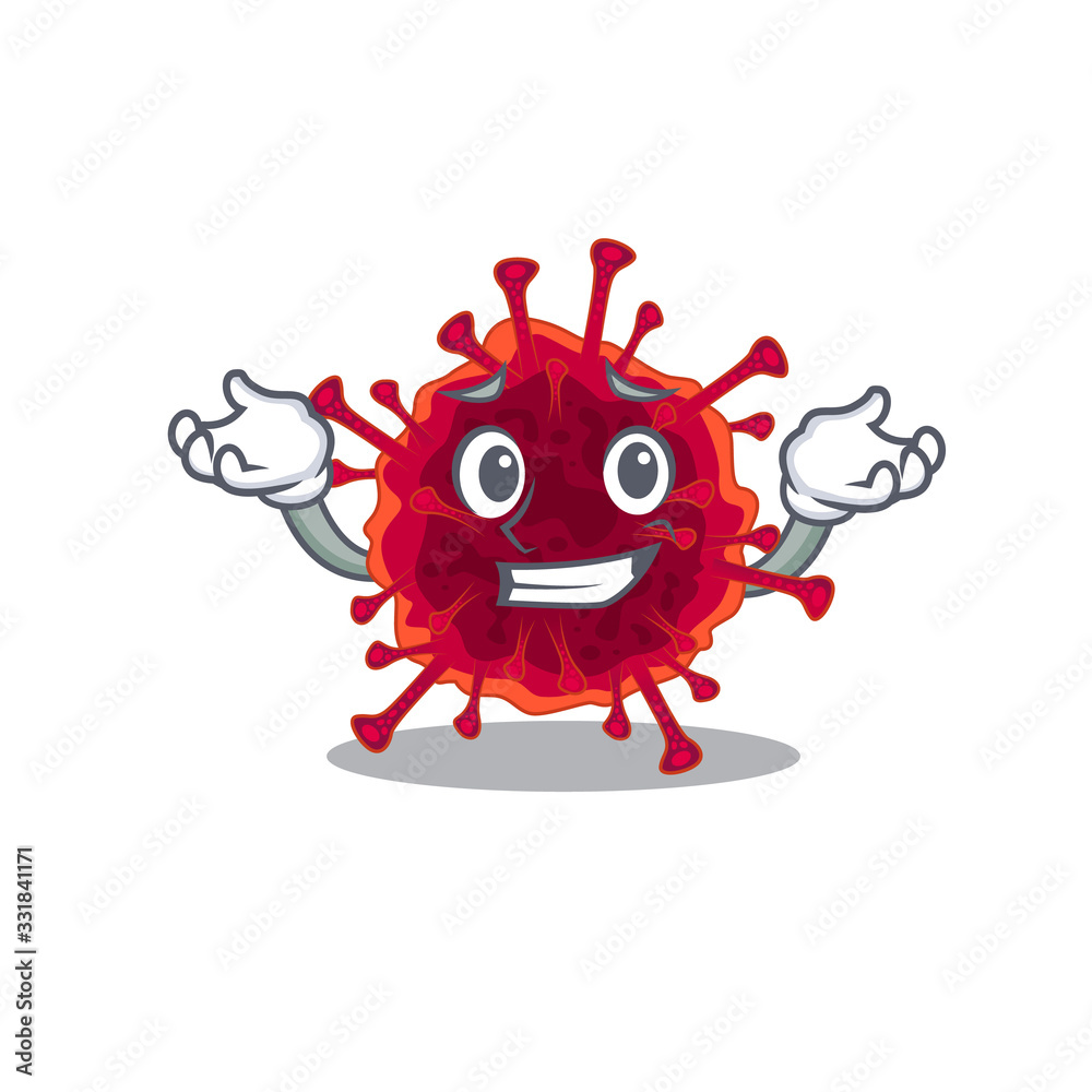 Happy face of pedacovirus mascot cartoon style Happy face of pedacovirus mascot cartoon style