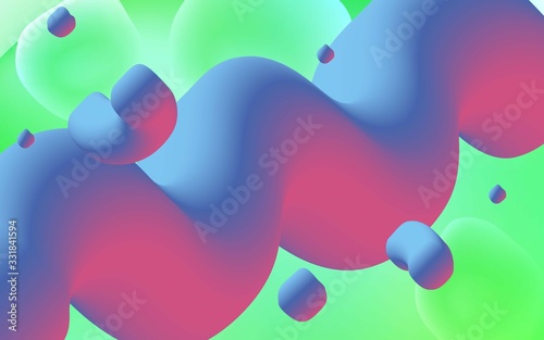 Light Green vector pattern with lamp shapes. Creative illustration in halftone memphis style with gradient. Pattern for your business design.