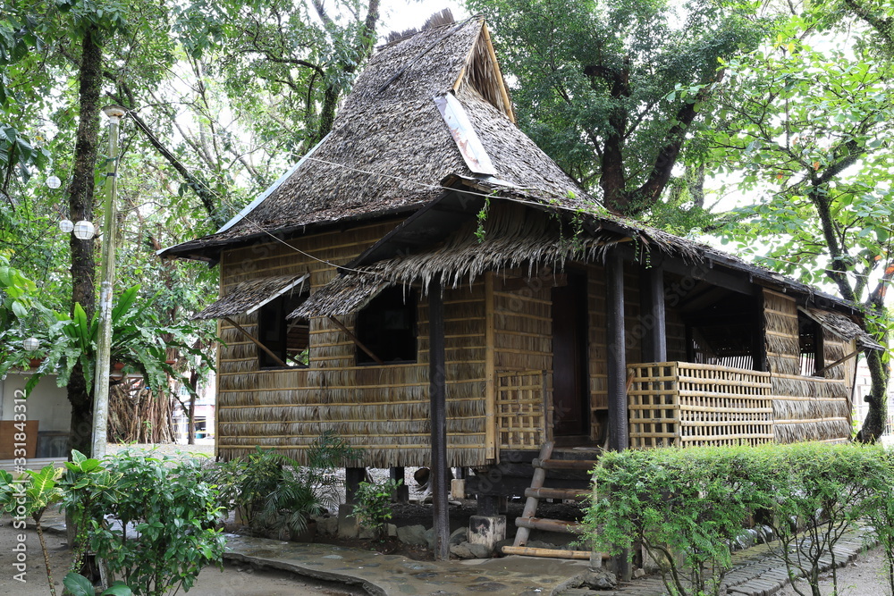 Native Haus Bahay Kubo, von der Region Aurora, Sierra Madre auf Luzon, Philippinen
