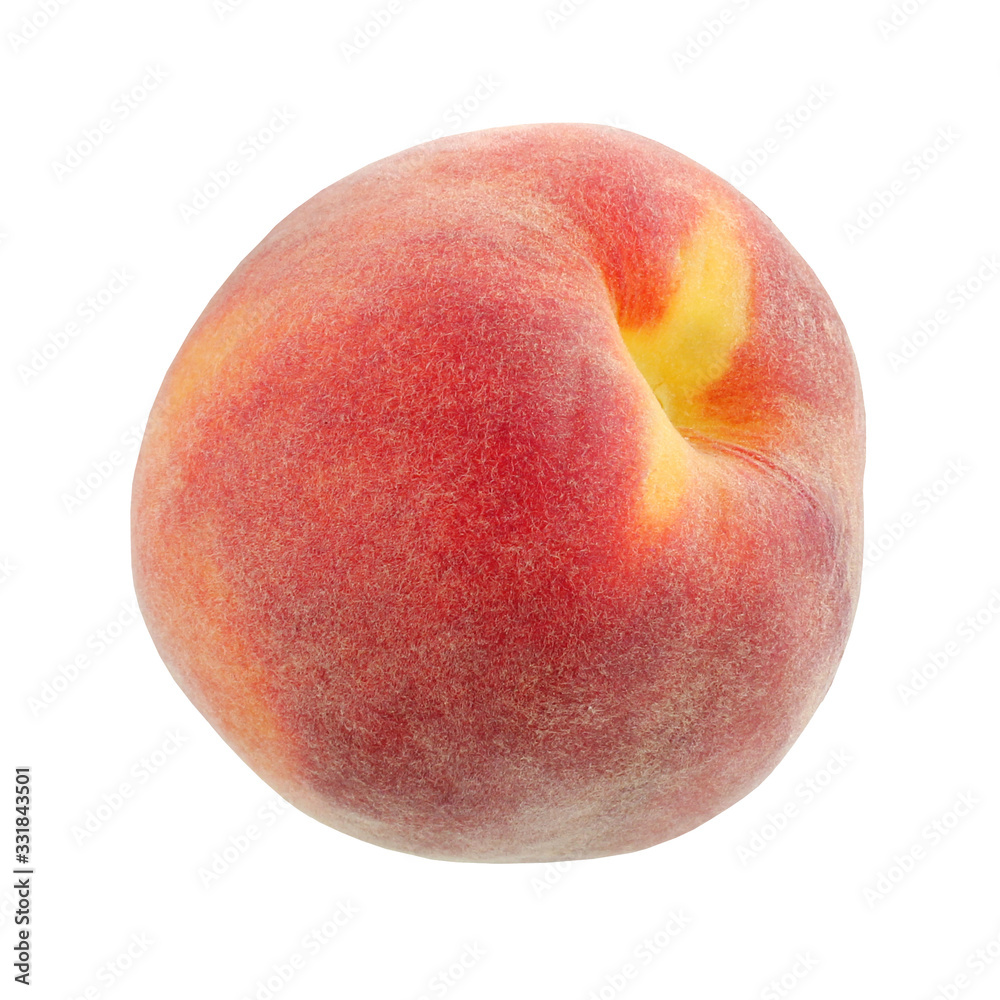 one peaches, isolated on white background. one peaches, isolated on white background.