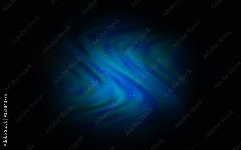 Dark BLUE vector layout with cosmic stars. Space stars on blurred abstract background with gradient. Template for cosmic backgrounds.