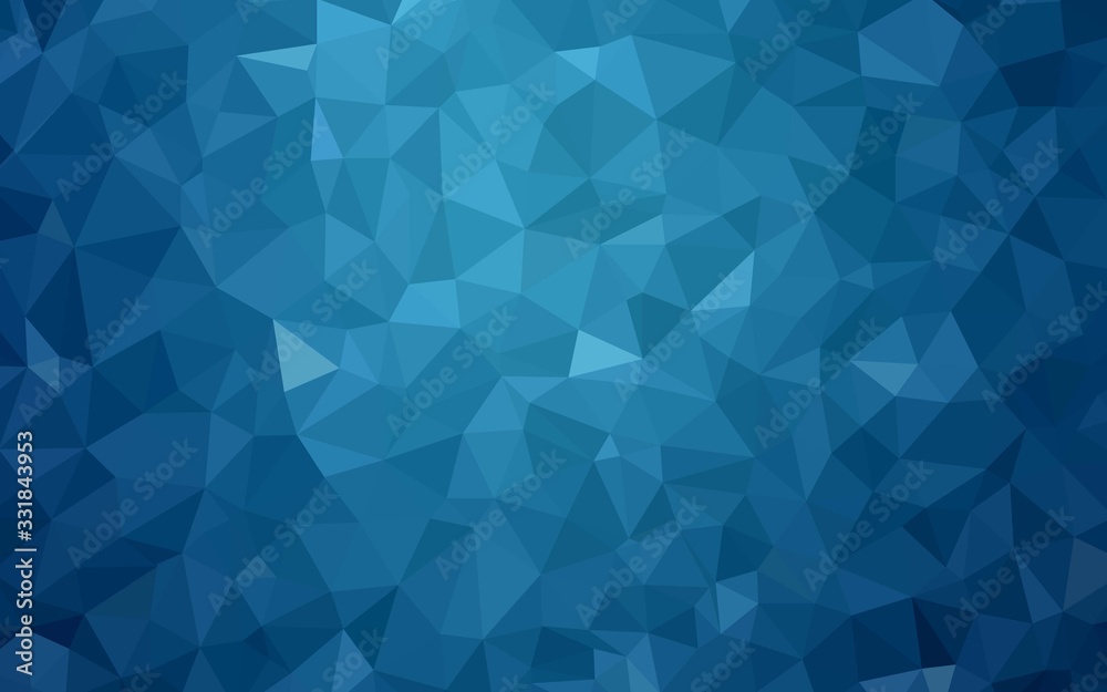 Light Blue, Yellow vector triangle mosaic background. Creative illustration in halftone style with triangles. Triangular pattern for your design.